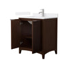 Custom image for Dark Walnut with Brushed Nickel Trim / White Cultured Marble / No Mirror