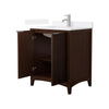 Custom image for Dark Walnut with Brushed Nickel Trim / White Quartz / No Mirror