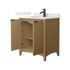 Custom image for Natural Oak with Matte Black Trim / Giotto Quartz / No Mirror
