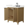 Custom image for Natural Oak with Matte Black Trim / Giotto Quartz / No Mirror