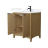 Custom image for Natural Oak with Matte Black Trim / White Quartz / No Mirror