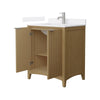 Custom image for Natural Oak with Brushed Nickel Trim / White Cultured Marble / No Mirror