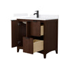 Custom image for Dark Walnut with Matte Black Trim / White Quartz / No Mirror