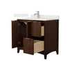 Custom image for Dark Walnut with Brushed Nickel Trim / Carrara Cultured Marble / No Mirror