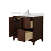Custom image for Dark Walnut with Brushed Nickel Trim / Giotto Quartz / No Mirror