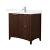 Custom image for Dark Walnut with Brushed Nickel Trim / White Quartz / No Mirror