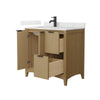 Custom image for Natural Oak with Matte Black Trim / Giotto Quartz / No Mirror