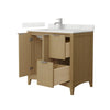 Custom image for Natural Oak with Brushed Nickel Trim / Giotto Quartz / No Mirror