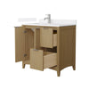 Custom image for Natural Oak with Brushed Nickel Trim / White Cultured Marble / No Mirror