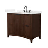 Custom image for Dark Walnut with Matte Black Trim / Carrara Cultured Marble / No Mirror