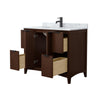 Custom image for Dark Walnut with Matte Black Trim / White Carrara Marble / No Mirror