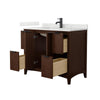 Custom image for Dark Walnut with Matte Black Trim / Giotto Quartz / No Mirror