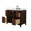 Custom image for Dark Walnut with Matte Black Trim / Giotto Quartz / No Mirror