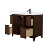Custom image for Dark Walnut with Matte Black Trim / White Cultured Marble / No Mirror