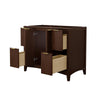Custom image for Dark Walnut with Brushed Gold Trim / No Mirror