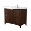 Custom image for Dark Walnut with Brushed Nickel Trim / Giotto Quartz / No Mirror