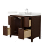 Custom image for Dark Walnut with Brushed Nickel Trim / Giotto Quartz / No Mirror