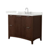 Custom image for Dark Walnut with Brushed Nickel Trim / Giotto Quartz / No Mirror