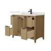 Custom image for Natural Oak with Matte Black Trim / Giotto Quartz / No Mirror