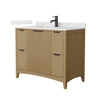 Custom image for Natural Oak with Matte Black Trim / Giotto Quartz / No Mirror