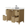 Custom image for Natural Oak with Matte Black Trim / Giotto Quartz / No Mirror