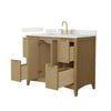 Custom image for Natural Oak with Brushed Gold Trim / Giotto Quartz / No Mirror