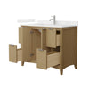 Custom image for Natural Oak with Brushed Nickel Trim / Carrara Cultured Marble / No Mirror