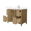 Custom image for Natural Oak with Brushed Nickel Trim / White Cultured Marble / No Mirror