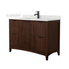 Custom image for Dark Walnut with Matte Black Trim / Giotto Quartz / No Mirror