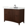 Custom image for Dark Walnut with Matte Black Trim / Giotto Quartz / No Mirror