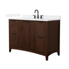 Custom image for Dark Walnut with Matte Black Trim / White Cultured Marble / No Mirror