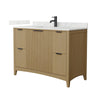 Custom image for Natural Oak with Matte Black Trim / Giotto Quartz / No Mirror