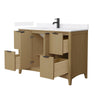 Custom image for Natural Oak with Matte Black Trim / White Cultured Marble / No Mirror