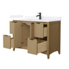 Custom image for Natural Oak with Matte Black Trim / White Quartz / No Mirror