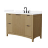 Custom image for Natural Oak with Matte Black Trim / White Quartz / No Mirror