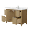 Custom image for Natural Oak with Brushed Nickel Trim / Carrara Cultured Marble / No Mirror