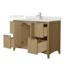 Custom image for Natural Oak with Brushed Nickel Trim / Giotto Quartz / No Mirror