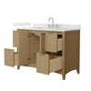 Custom image for Natural Oak with Brushed Nickel Trim / Giotto Quartz / No Mirror