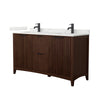 Custom image for Dark Walnut with Matte Black Trim / Giotto Quartz / No Mirror
