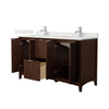 Custom image for Dark Walnut with Brushed Nickel Trim / Giotto Quartz / No Mirror