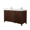 Custom image for Dark Walnut with Brushed Nickel Trim / Giotto Quartz / No Mirror