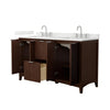 Custom image for Dark Walnut with Brushed Nickel Trim / Giotto Quartz / No Mirror
