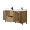 Custom image for Natural Oak with Matte Black Trim / Giotto Quartz / No Mirror