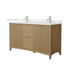 Custom image for Natural Oak with Brushed Nickel Trim / Carrara Cultured Marble / No Mirror