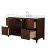 Custom image for Dark Walnut with Brushed Nickel Trim / Carrara Cultured Marble / No Mirror