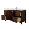 Custom image for Dark Walnut with Brushed Nickel Trim / Giotto Quartz / No Mirror