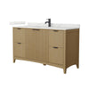 Custom image for Natural Oak with Matte Black Trim / Giotto Quartz / No Mirror