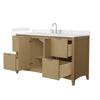 Custom image for Natural Oak with Brushed Nickel Trim / Carrara Cultured Marble / No Mirror