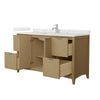 Custom image for Natural Oak with Brushed Nickel Trim / Giotto Quartz / No Mirror