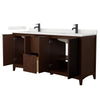 Custom image for Dark Walnut with Matte Black Trim / Giotto Quartz / No Mirror